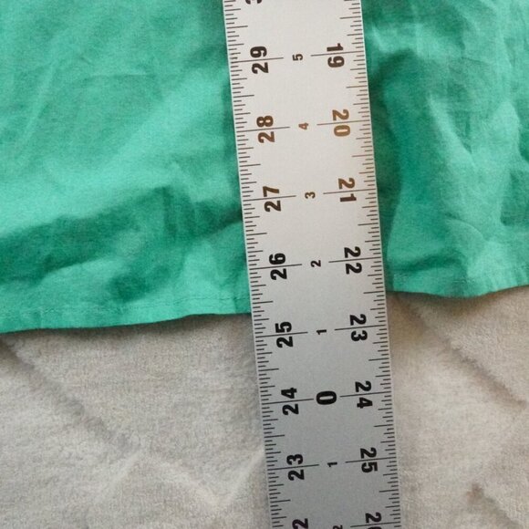 J.Crew Button Up Top Womens Petite Small Green Eyelet Mix media - Picture 8 of 11